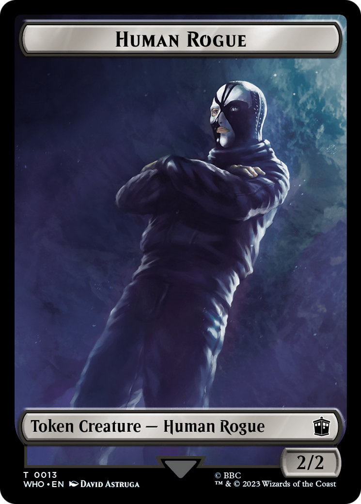 Human Rogue // Beast Double-Sided Token [Doctor Who Tokens] | Spectrum Games