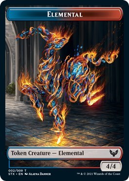 Elemental // Pest Double-Sided Token [Strixhaven: School of Mages Tokens] | Spectrum Games