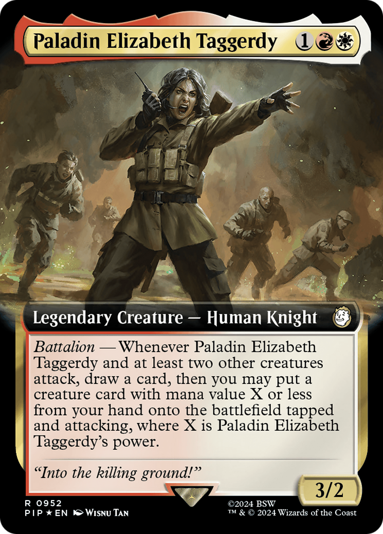 Paladin Elizabeth Taggerdy (Extended Art) (Surge Foil) [Fallout] | Spectrum Games