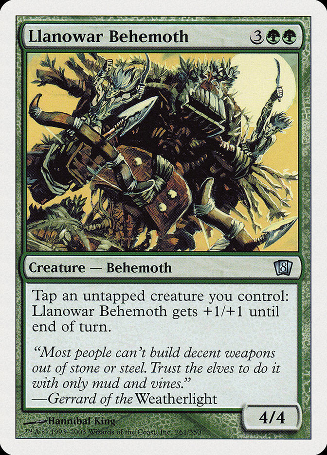 Llanowar Behemoth (8th Edition) [Oversize Cards] | Spectrum Games