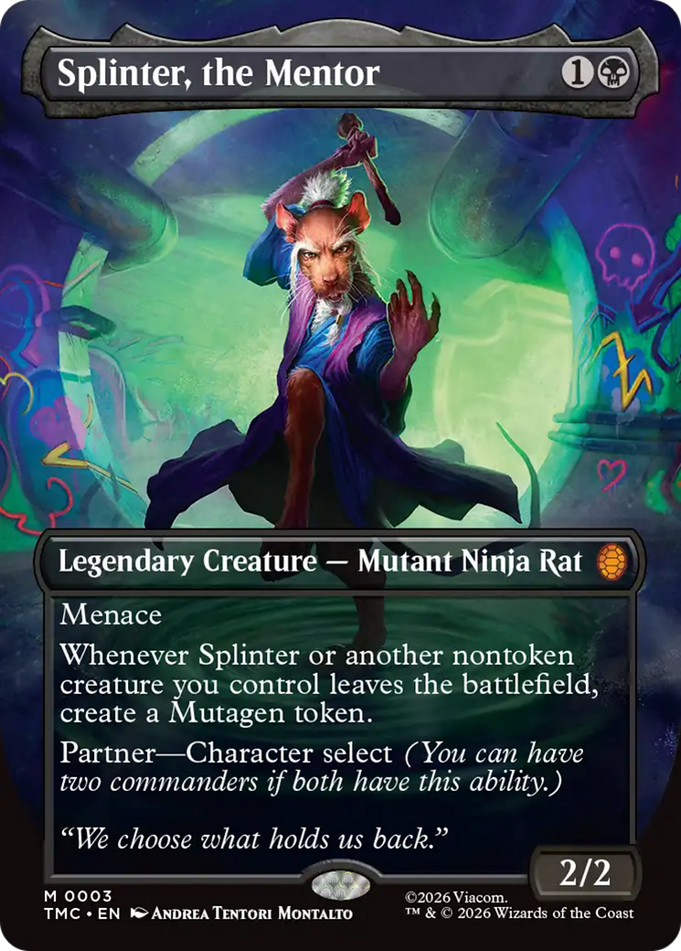 Splinter, the Mentor (Borderless) [Teenage Mutant Ninja Turtles Commander] | Spectrum Games