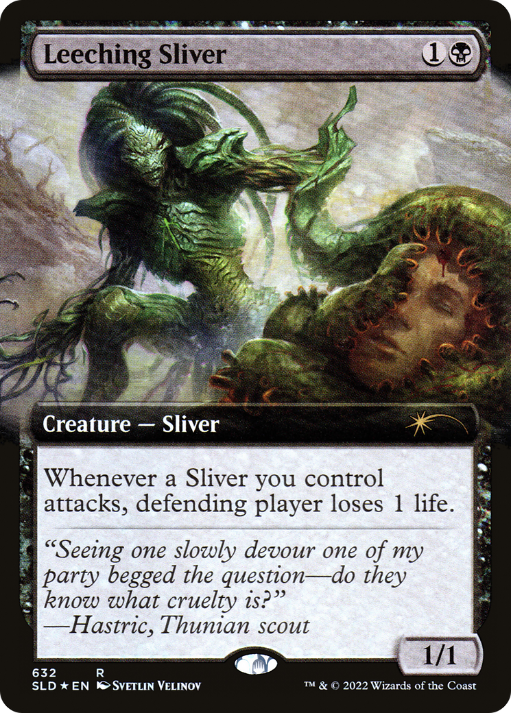 Leeching Sliver (Extended Art) [Secret Lair Drop Promos] | Spectrum Games