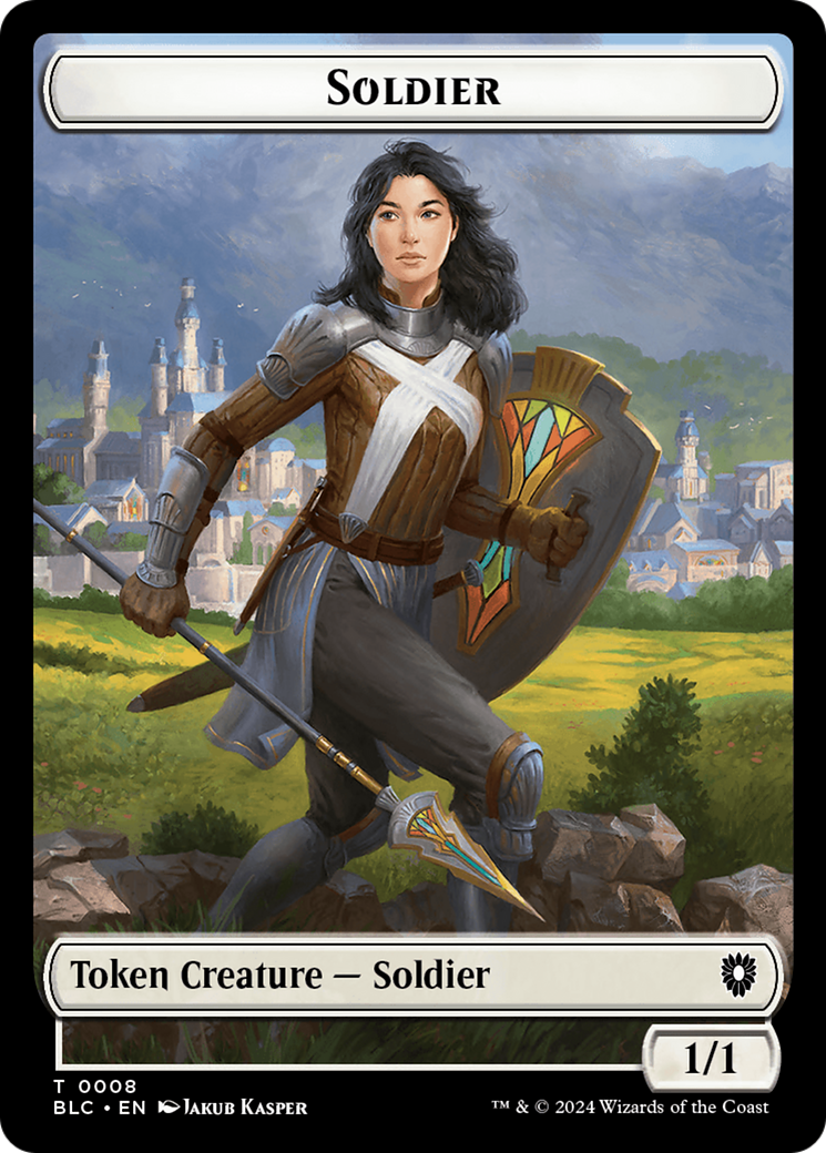 Human // Soldier Double-Sided Token [Bloomburrow Commander Tokens] | Spectrum Games