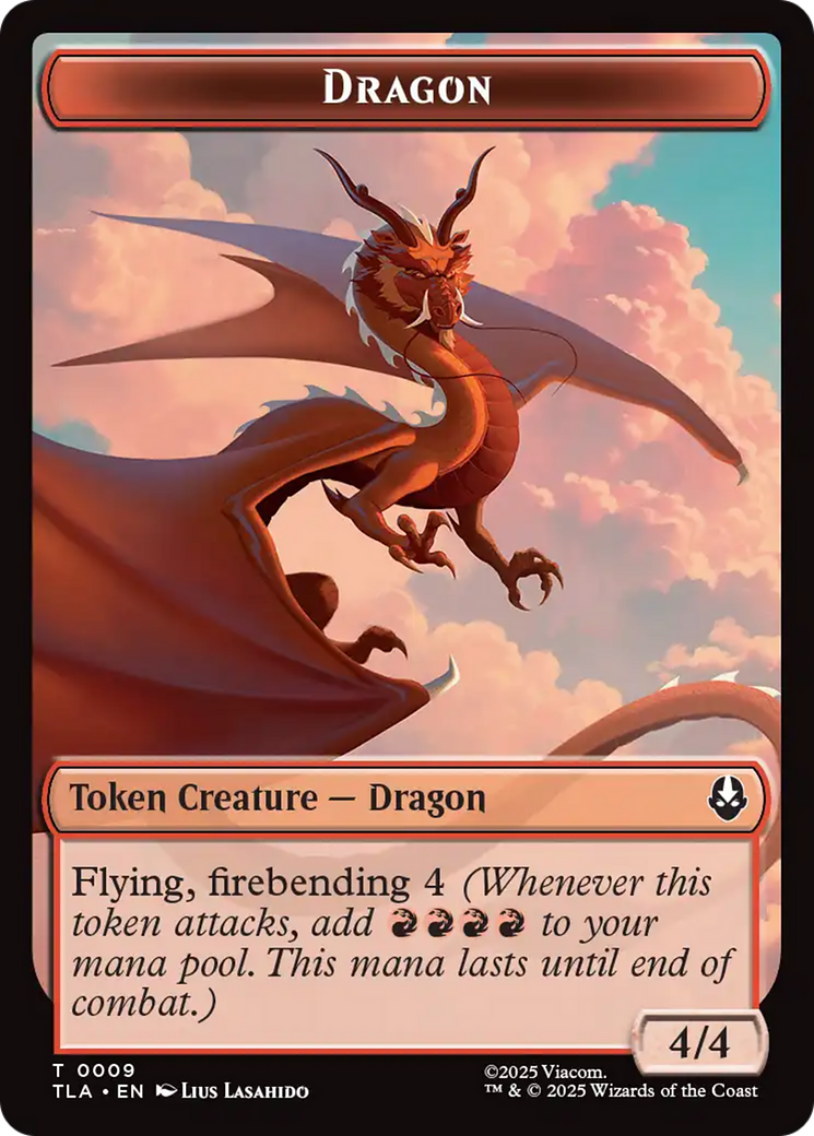 Dragon // Food (0019) Double-Sided Token [Avatar: The Last Airbender Tokens] | Spectrum Games
