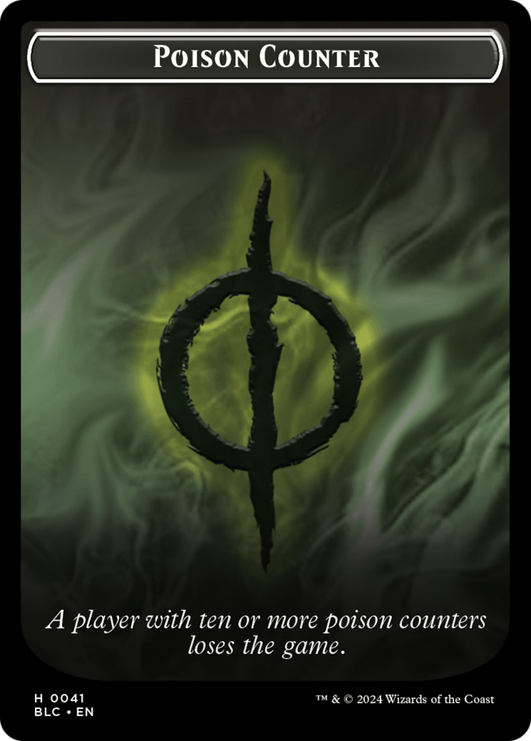 Rabbit // Poison Counter Double-Sided Token [Bloomburrow Commander Tokens] | Spectrum Games