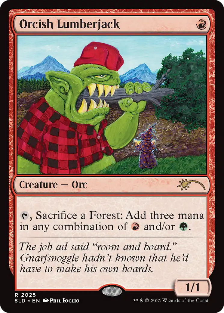 Orcish Lumberjack (2025) (Rainbow Foil) [Secret Lair Drop Series] | Spectrum Games