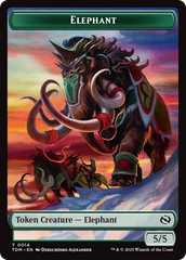 Elephant // Treasure Double-Sided Token [Tarkir: Dragonstorm Tokens] | Spectrum Games
