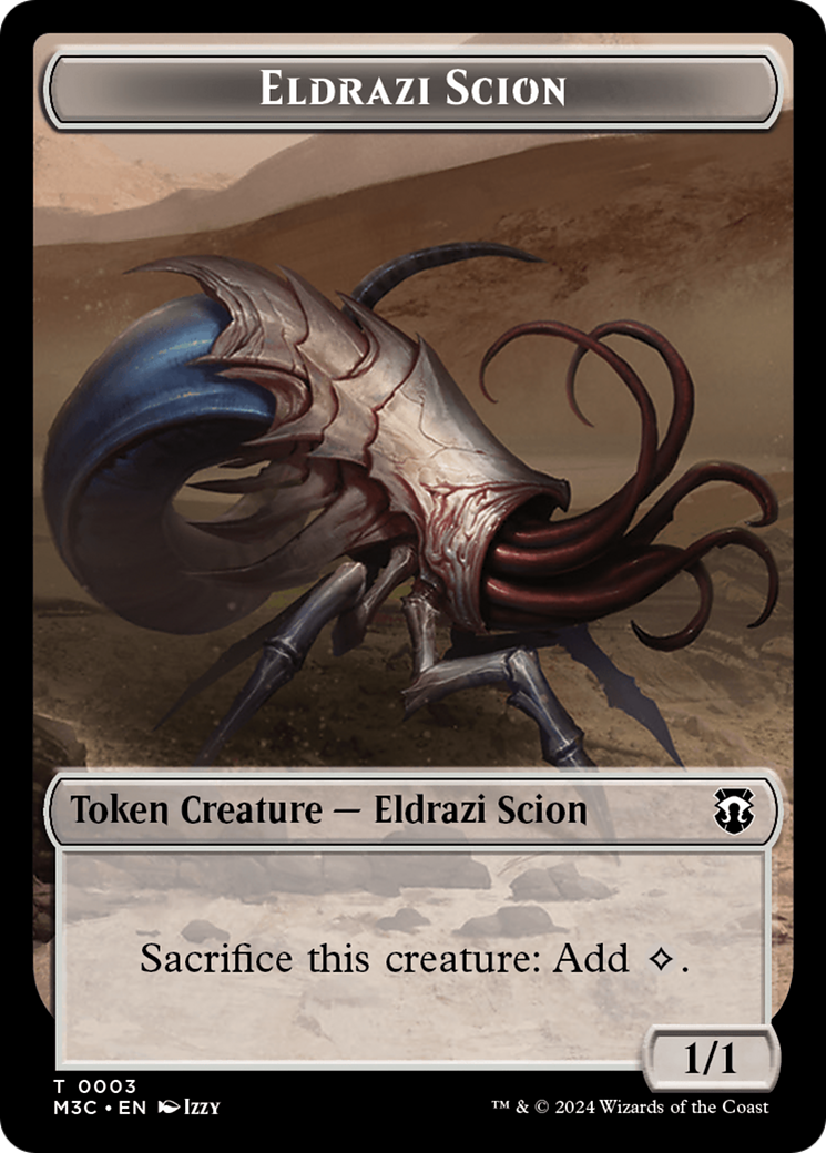 Eldrazi Spawn (Ripple Foil) // Eldrazi Scion Double-Sided Token [Modern Horizons 3 Commander Tokens] | Spectrum Games