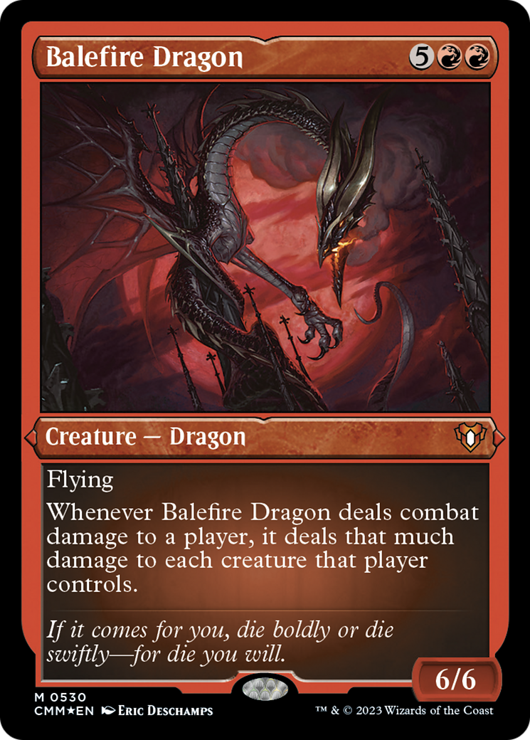 Balefire Dragon (Foil Etched) [Commander Masters] | Spectrum Games