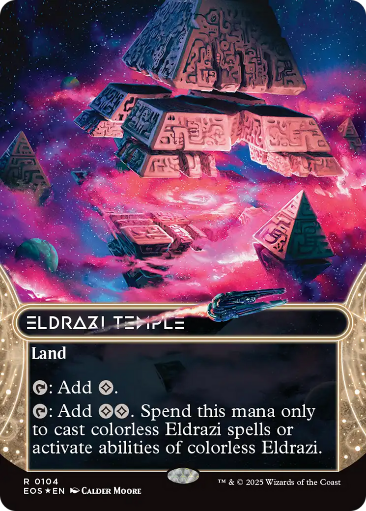 Eldrazi Temple (0104) (Borderless) (Galaxy Foil) [Edge of Eternities: Stellar Sights] | Spectrum Games