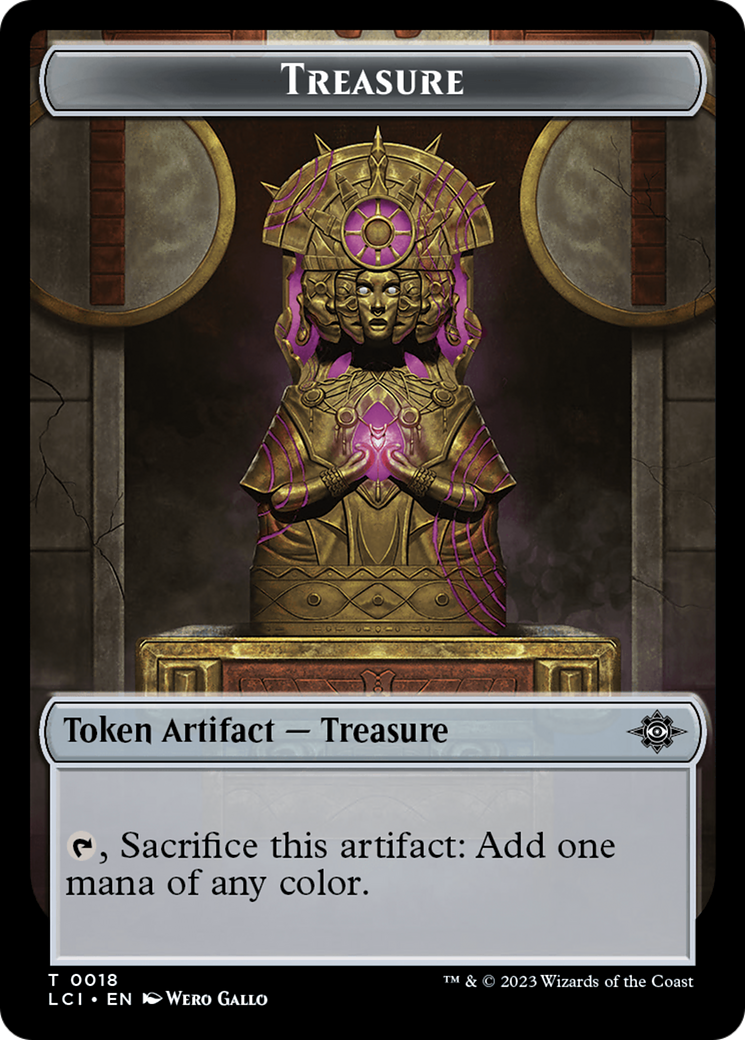 Treasure (0018) // Bat Double-Sided Token [The Lost Caverns of Ixalan Tokens] | Spectrum Games