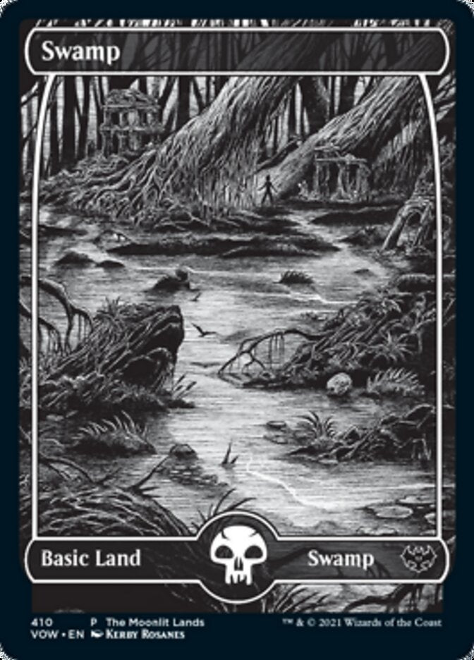 Swamp (The Moonlit Lands) (Foil Etched) [Innistrad: Crimson Vow Promos] | Spectrum Games