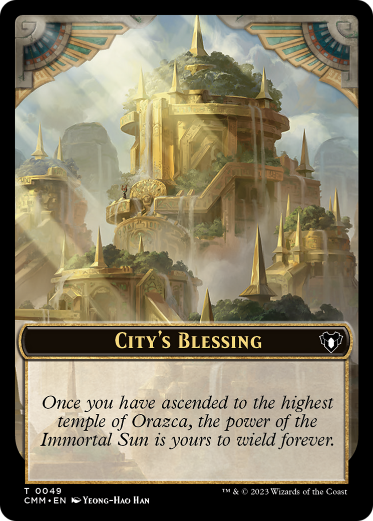 City's Blessing // Construct (0075) Double-Sided Token [Commander Masters Tokens] | Spectrum Games