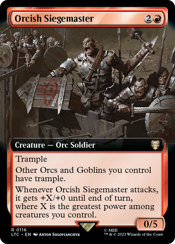 Orcish Siegemaster (Extended Art) [The Lord of the Rings: Tales of Middle-Earth Commander] | Spectrum Games