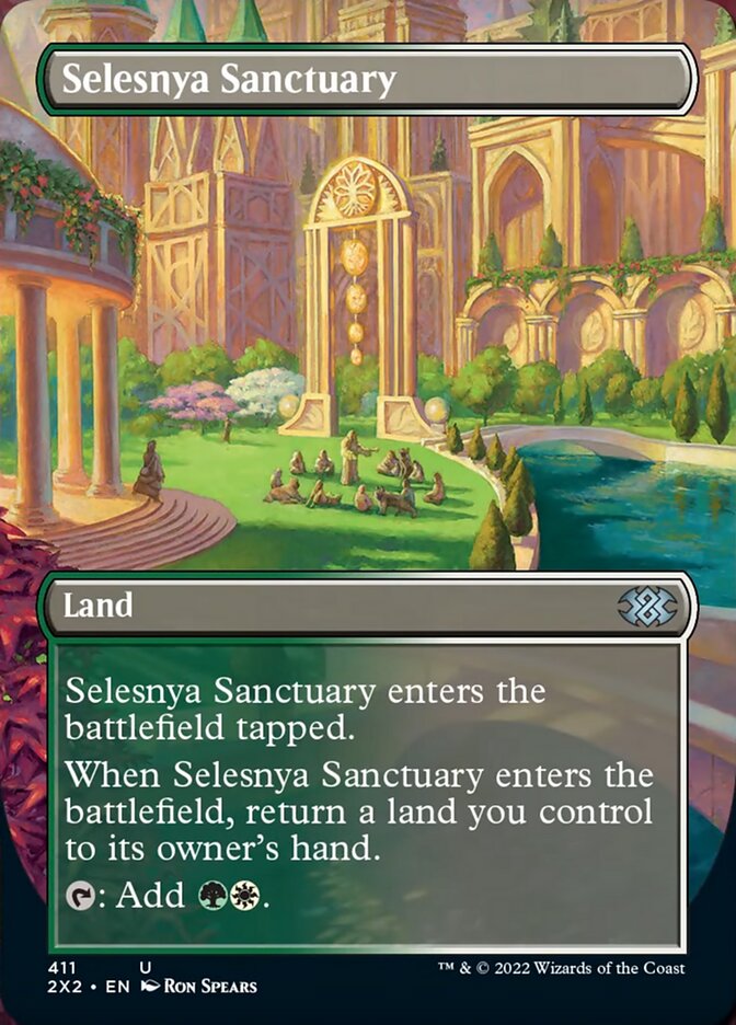 Selesnya Sanctuary (Borderless Alternate Art) [Double Masters 2022] | Spectrum Games