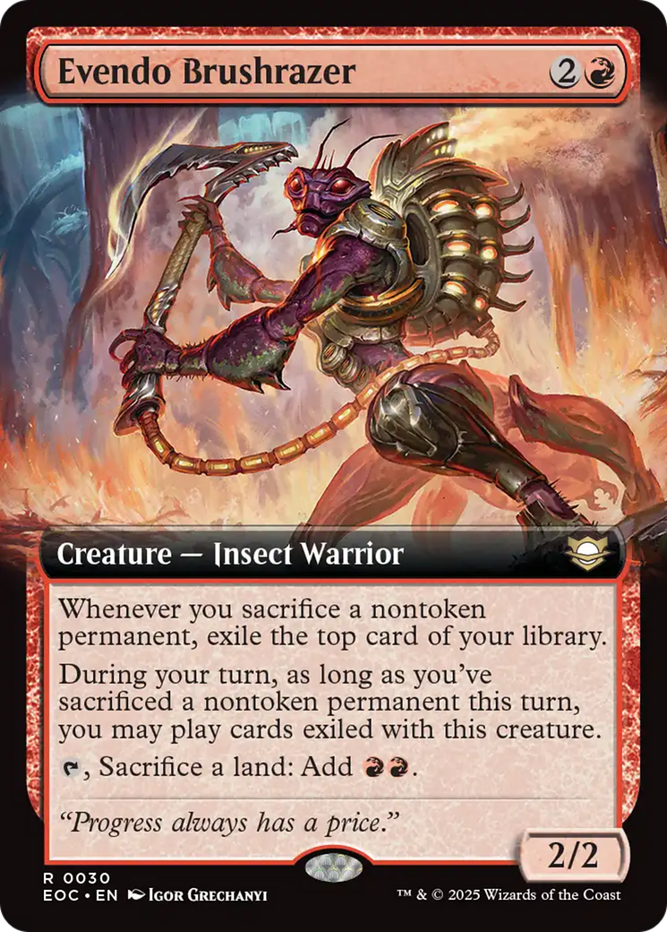 Evendo Brushrazer (Extended Art) [Edge of Eternities Commander] | Spectrum Games