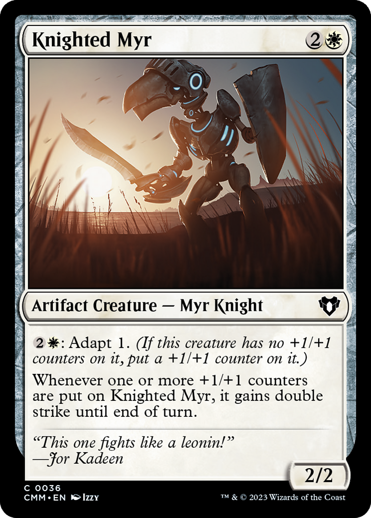 Knighted Myr [Commander Masters] | Spectrum Games