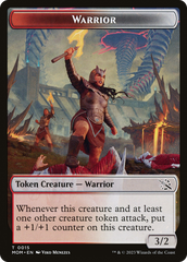 Warrior // Wrenn and Realmbreaker Emblem Double-Sided Token [March of the Machine Tokens] | Spectrum Games