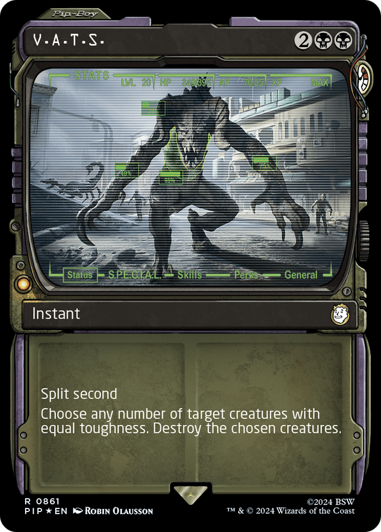 V.A.T.S. (Showcase) (Surge Foil) [Fallout] | Spectrum Games