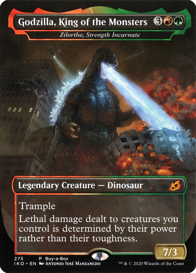 Zilortha, Strength Incarnate - Godzilla, King of the Monsters (Buy-A-Box) [Ikoria: Lair of Behemoths Promos] | Spectrum Games