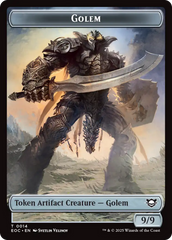 Golem (0012) // Golem (0014) Double-Sided Token [Edge of Eternities Commander Tokens] | Spectrum Games