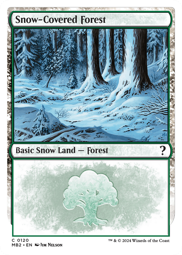 Snow-Covered Forest (White Border) [Mystery Booster 2] | Spectrum Games