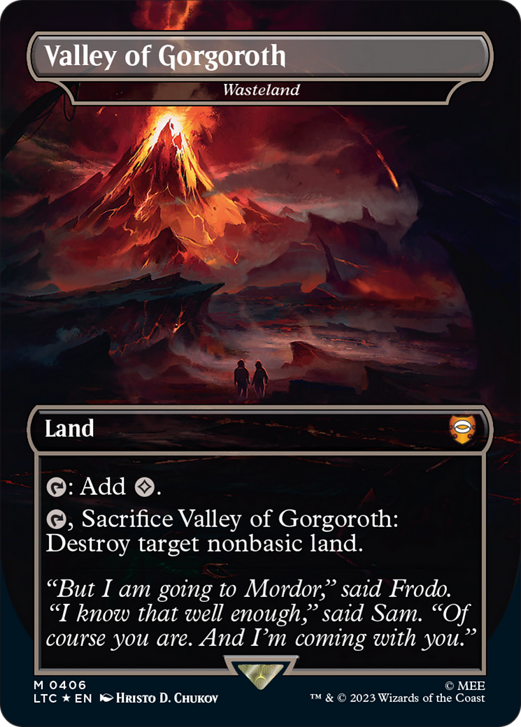 Valley of Gorgoroth - Wasteland (Surge Foil Realms and Relics) [The Lord of the Rings: Tales of Middle-Earth Commander] | Spectrum Games