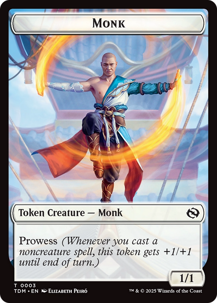 Elemental (0027) // Monk Double-Sided Token [Tarkir: Dragonstorm Commander Tokens] | Spectrum Games