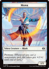 Bird // Monk Double-Sided Token [Tarkir: Dragonstorm Tokens] | Spectrum Games