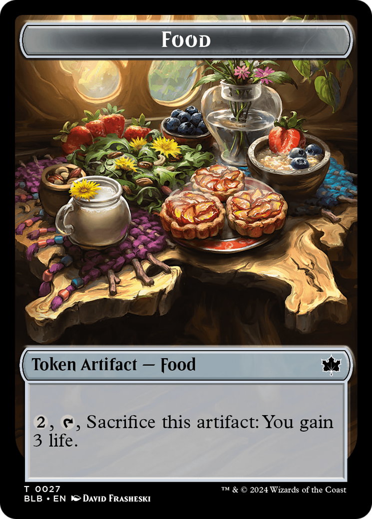 Food // Pawpatch Recruit Double-Sided Token [Bloomburrow Tokens] | Spectrum Games