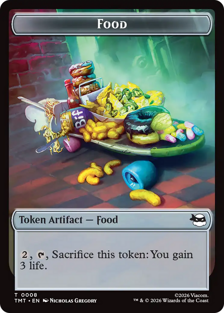 Ninja // Food Double-Sided Token [Teenage Mutant Ninja Turtles Tokens] | Spectrum Games