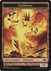 Elemental (008) // Wrenn and Six Emblem (021) Double-Sided Token [Modern Horizons Tokens] | Spectrum Games