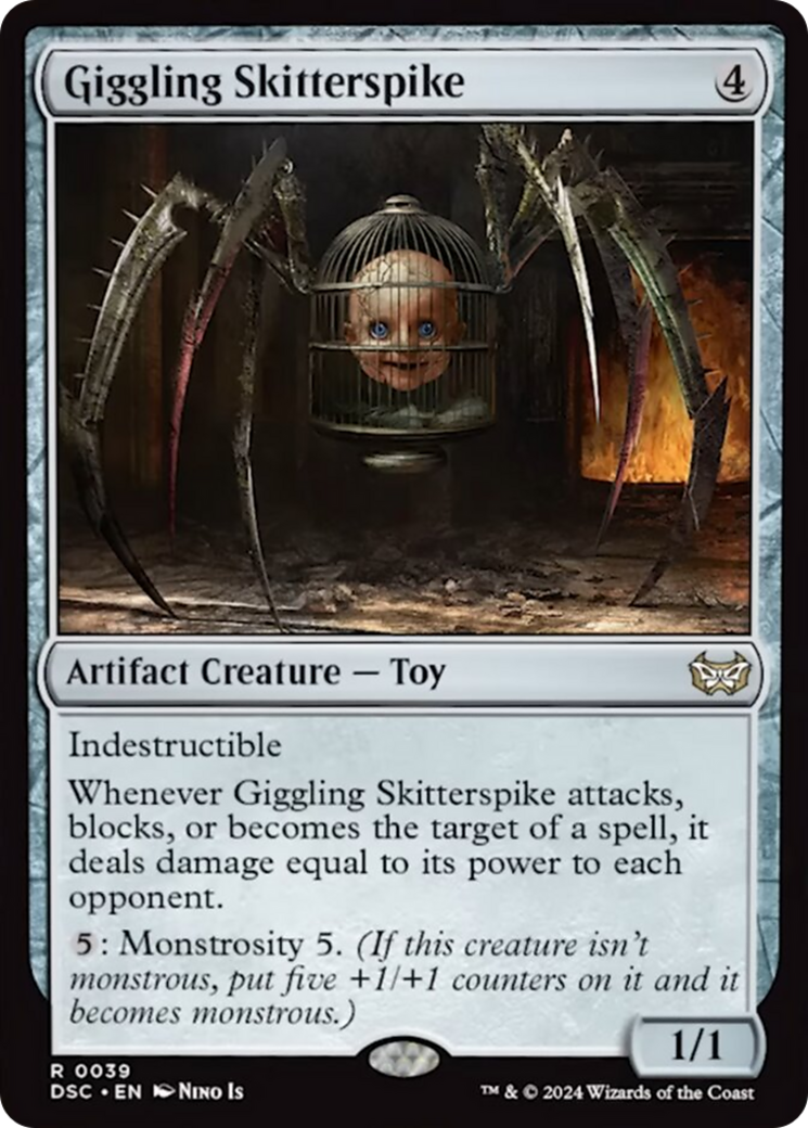 Giggling Skitterspike (Extended Art) [Duskmourn: House of Horror Commander] | Spectrum Games