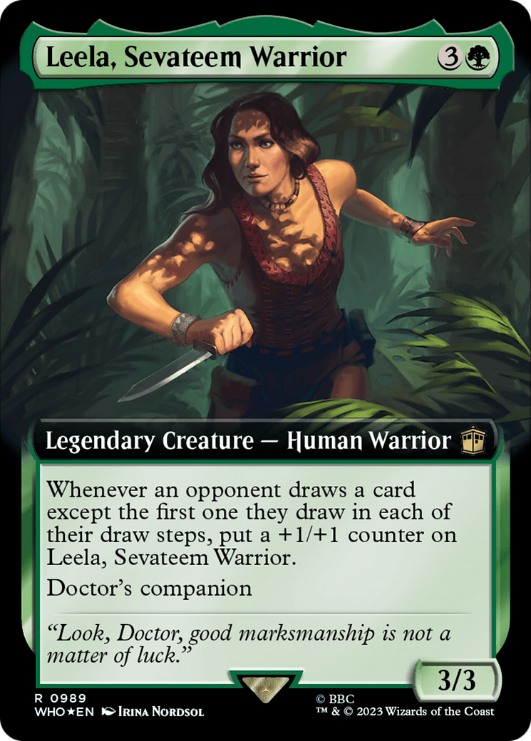 Leela, Sevateem Warrior (Extended Art) (Surge Foil) [Doctor Who] | Spectrum Games