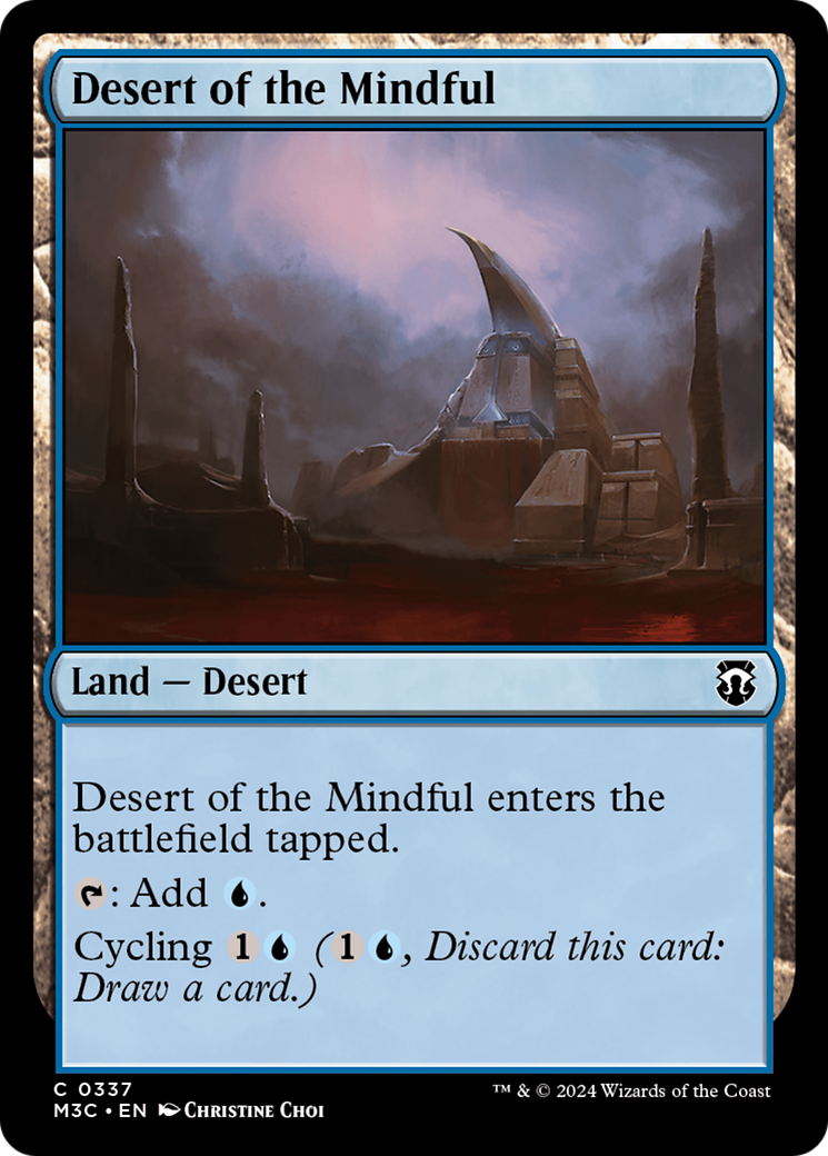 Desert of the Mindful (Ripple Foil) [Modern Horizons 3 Commander] | Spectrum Games