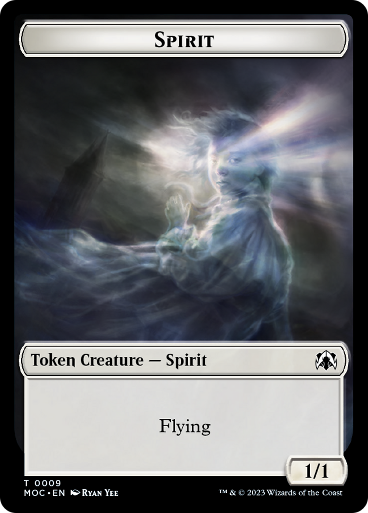 Spirit (9) // Spirit (13) Double-Sided Token [March of the Machine Commander Tokens] | Spectrum Games