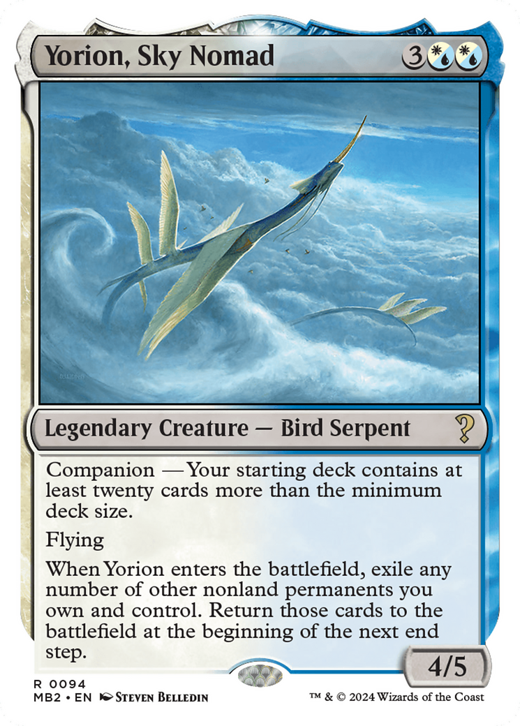 Yorion, Sky Nomad (White Border) [Mystery Booster 2] | Spectrum Games