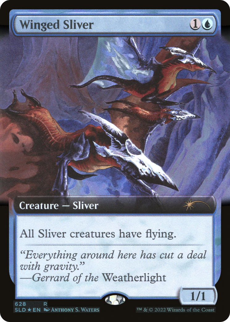 Winged Sliver (Extended Art) [Secret Lair Drop Promos] | Spectrum Games