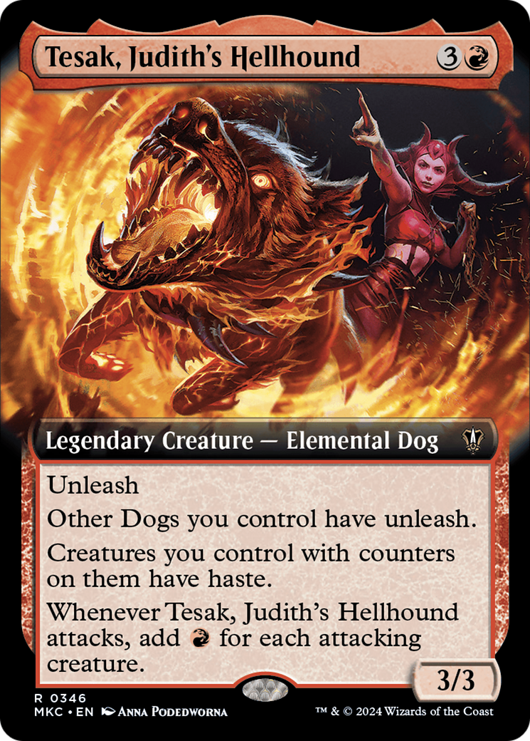 Tesak, Judith's Hellhound (Extended Art) [Murders at Karlov Manor Commander] | Spectrum Games