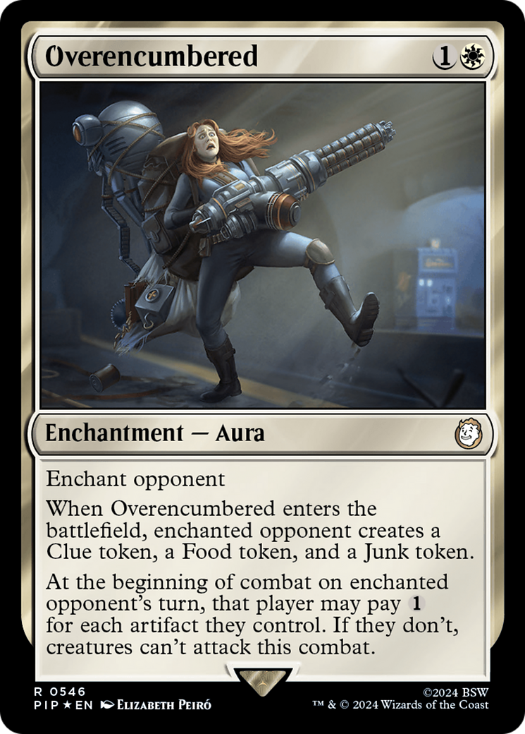 Overencumbered (Surge Foil) [Fallout] | Spectrum Games