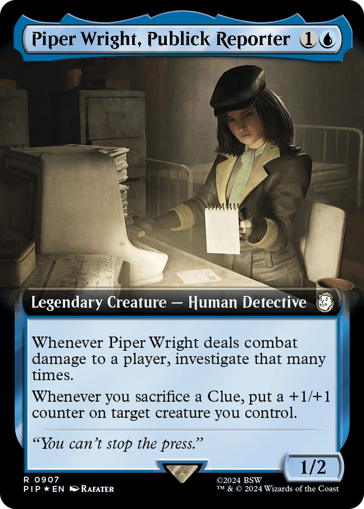 Piper Wright, Publick Reporter (Extended Art) (Surge Foil) [Fallout] | Spectrum Games