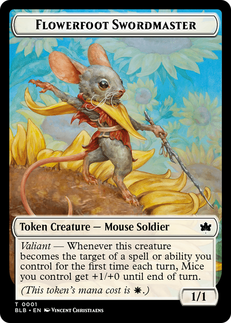 Rabbit // Flowerfoot Swordmaster Double-Sided Token [Bloomburrow Tokens] | Spectrum Games