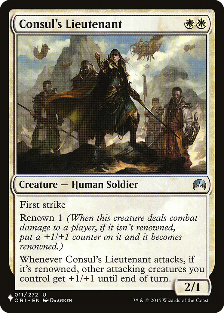 Consul's Lieutenant [The List] | Spectrum Games