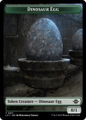 Dinosaur Egg // Dinosaur (0010) Double-Sided Token [The Lost Caverns of Ixalan Tokens] | Spectrum Games