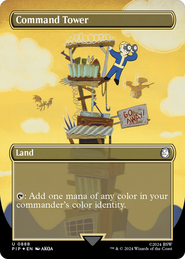 Command Tower (Borderless) (Surge Foil) [Fallout] | Spectrum Games