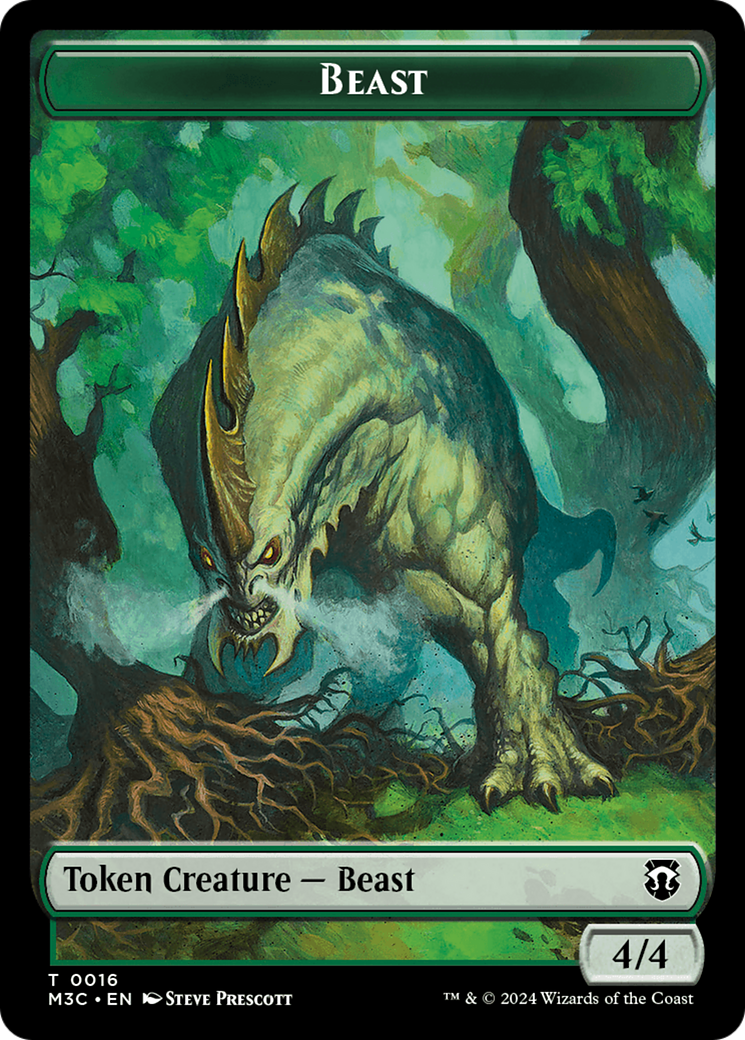 Elephant // Beast (0016) Double-Sided Token [Modern Horizons 3 Commander Tokens] | Spectrum Games