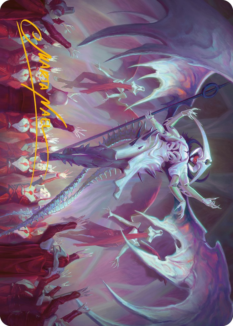 Atraxa, Grand Unifier Art Card (Gold-Stamped Signature) [Phyrexia: All Will Be One Art Series] | Spectrum Games