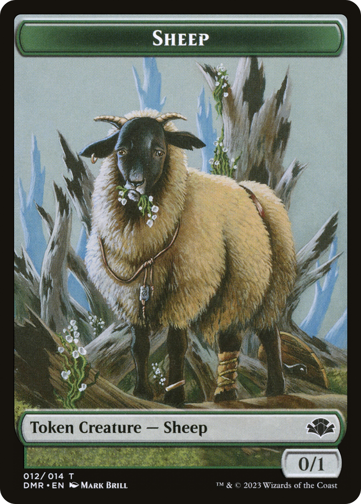 Sheep Token [Dominaria Remastered Tokens] | Spectrum Games