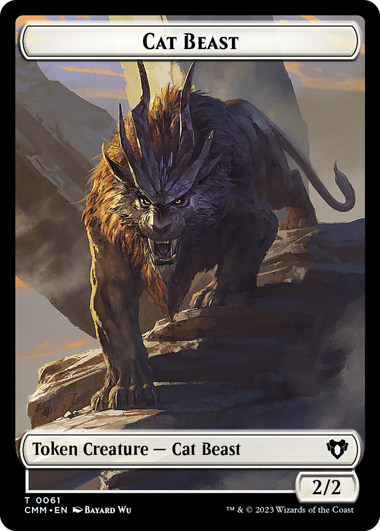 Cleric // Cat Beast Double-Sided Token [Commander Masters Tokens] | Spectrum Games
