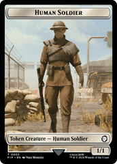 Settlement // Human Soldier Double-Sided Token [Fallout Tokens] | Spectrum Games